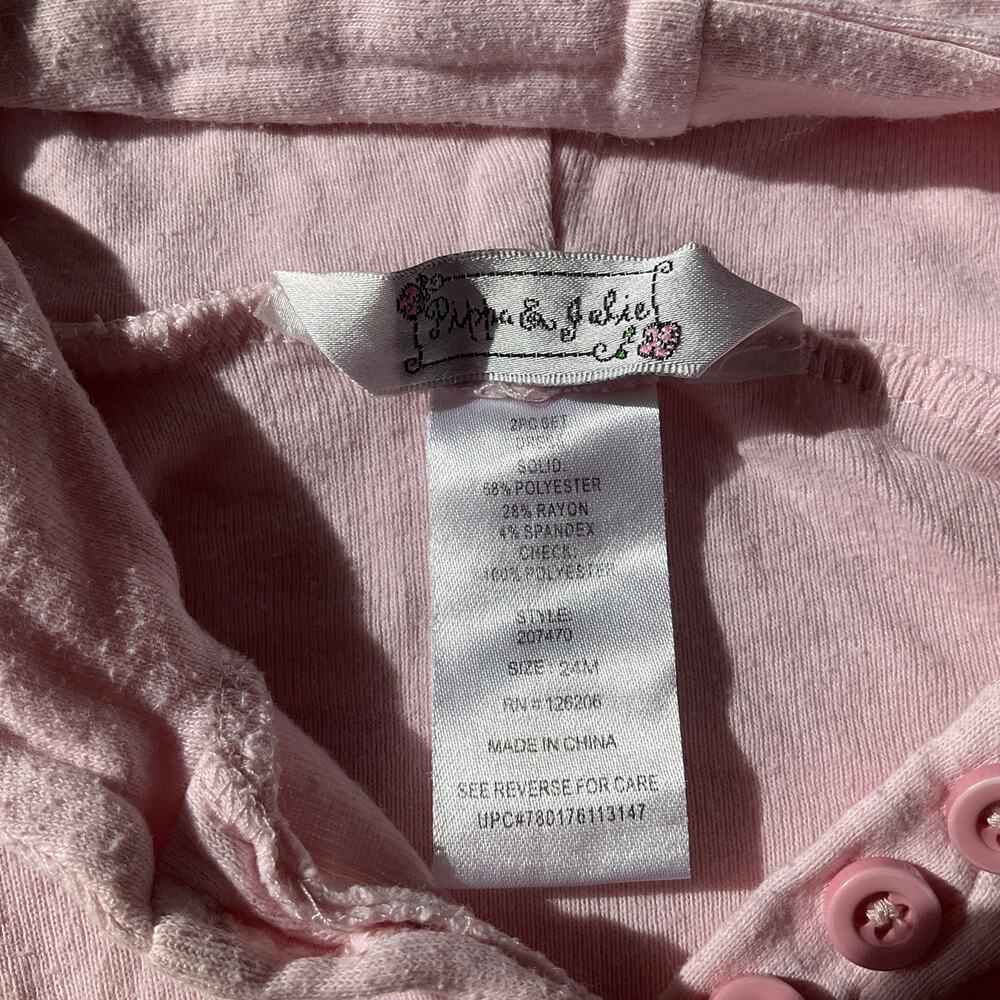 Circo Bundle of Clothes Baby Girl 18M Pink Gray T-shirts Full-zip Jacket Pj Set - Picture 5 of 12